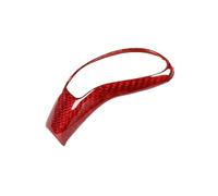GRZPCJZM Compatibile con Volvo XC60 S60 V60 V40 S80 Series Adesivo for auto Copertura della testa del cambio Cornice del pomello del cambio(True carbon red)