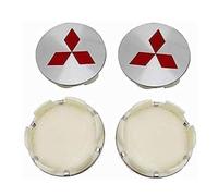 GRZZCYBF 4 Pezzi Auto Coprimozzi per Mitsubishi Pajero 81mm,Tappi centrali del mozzo dell'auto Coprimozzo Ruota Auto Ruota Decorativa Accessori