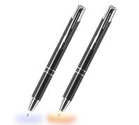 GS GLOWSEEN 2 penne a sfera a punta luminosa con luce LED per scrivere al buio (bianco caldo)