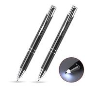 GS Glowseen Penlight a punta illuminata, torcia a sfera a LED, per scrittore notturno, confezione da 2 pezzi (luce bianca)