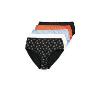 gs1 data protected company 4069787000005 5pcs, Midi-Briefs, Boundless Chain Underwear, Arancione/Rosso, 50-52 Donna