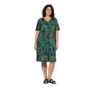 gs1 data protected company 4069787000005 Jersey-midikleid, A-Linie, V-Ausschnitt, Halbarm NAN, Verde Oliva/Grigio, 52-54 Donna