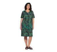 gs1 data protected company 4069787000005 Jersey-midikleid, A-Linie, V-Ausschnitt, Halbarm NAN, Verde Oliva/Grigio, 56-58 Donna