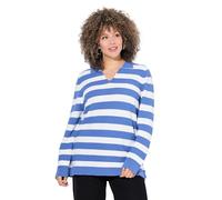 gs1 data protected company 4069787000005 Pullover, Streifen, Polokragen Maglione Cardigan, Blu Egeo, 64 IT/66 IT Donna
