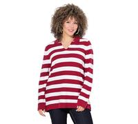 gs1 data protected company 4069787000005 Pullover, Streifen, Polokragen Maglione Cardigan, Rosso Rubino, 52-54 Donna