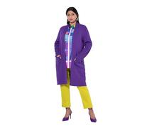 gs1 data protected company 4069787000005 Strickjacke, Lange, Offene Form, Weicher Feinstrick Maglione Cardigan, Viola, 48/50 IT Donna