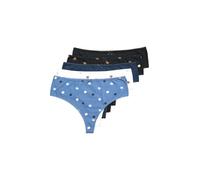 gs1 data protected company 4069787000005 Strings, 5er-Pack, Millefleur/Einfarbig Underwear, Blu Vela Chiaro, 46-48 Donna