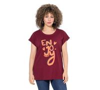 gs1 data protected company 4069787000005 T-Shirt, Enjoy Frontdruck Maglietta, Rosso Ciliegia Scuro, 52/54 IT Donna