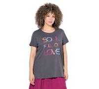 gs1 data protected company 4069787000005 T-Shirt,frontdruck,Soul Full of Love Maglietta, Grafite, 64 IT/66 IT Donna