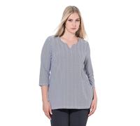 gs1 data protected company 4069787000005 T-Shirt mit Fishgratmuster Maglietta, Nero, 64 IT/66 IT Donna