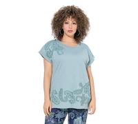 gs1 data protected company 4069787000005 T-Shirt mit Tonigem Puff Print, Oversize Dori Maglietta, Verde Muschio Chiaro, 64 IT/66 IT Donna
