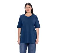 gs1 data protected company 4069787000005 T-Shirt, Rundhalsausschnitt, Relaxed, Halbarm, Blu Scuro, 48/50 IT Donna