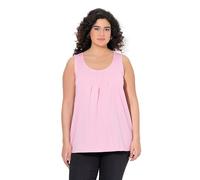 gs1 data protected company 4069787000005 Top, Zierfalten, A-Linie, Rundhals, Ärmellos, Modal Maglietta, Colore: Rosa, 52/54 IT Donna