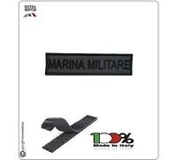 GS1 Patch Toppa Ricamata con Velcro Marina Militare da Uniforme Verde OD Art.MM-T1