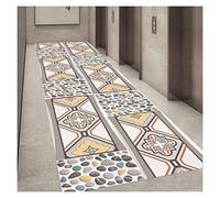 GSACLKES Tappeti,Tappeti Runner Lungor Tappeto Corridoio,Pattern Geometrico Sottile a Bassa Pila Bordo Tagliabile Lavabiler Ingresso Cucina Bagni/a / 1.4 X 5M/a/1,2 * 1M