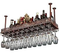 GSACLKES Wine Lovers/Wrought Iron Wine Rack, Appendice Wine Cabinet, Appendice Wine, Scaffale Di Vino Galleggiante, Rackr Bottiglie Di Vino Montato a Parete, Rackr il Vino Delpadario, a Testa in Giù W