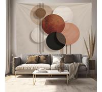 GSAEIMCT Arazzo Con Linee Circolari Arte Minimalista Colore Della Terra, Da Appendere Alla Parete, Decorazione Per Camera Da Letto, Soggiorno, Ufficio, Arte Artistica Da Parete, 150 X 100 Cm