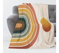 GSAEIMCT Coperta In Pile Marrone Arcobaleno A Strisce,150X200Cm Divano Blanket Caldo Morbida,Arco Medievale,100% Microfibra Leggera,Soffice,Accogliente E Lussuosa Per Adulti E Bambini