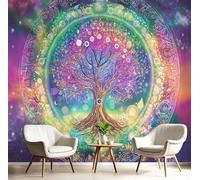 GSAEIMCT Fotomurale 3D Carta Da Parati Viola L'Albero Splendente 350X260Cm Murales Panoramica 3D,Carta Da Parati Fotomurale Arte Pianta Di Datura Per Soggiorno,Camera Letto Stanza Bambini