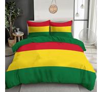 GSAEIMCT Set Di Biancheria Rosso Verde Bandiera Boliviana,Biancheria Da Letto In Microfibra,Parure Copri Piumone 220X230Cm Con Cerniera Federe Cerniera 3 Pezzi