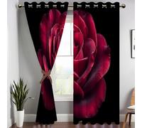 GSAEIMCT Tende Oscuranti Per Interni 2 Pezzi, 140L X 280A Cm,Tende Camera Da Letto Rosecon Occhielli Tenda Termica Isolante Fotografia Realistica Per Soggiorno Cameretta, Rosso