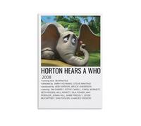 GSARUWEHRH Horton Hears A Who poster artistico da parete su tela con copertura estetica vintage, poster decorativo per soggiorno, camera da letto, 30 x 45 cm, senza cornice