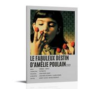 GSARUWEHRH Le Fabuleux Destin D'Amélie Poulain - Poster da parete su tela, decorazione artistica da parete con stampa vintage, per soggiorno, camera da letto, 50 x 75 cm, con cornice