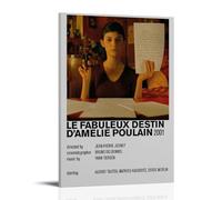 GSARUWEHRH Le Fabuleux Destin D'Amélie Poulain - Poster da parete su tela, decorazione artistica da parete con stampa vintage, per soggiorno, camera da letto, 50 x 75 cm, con cornice