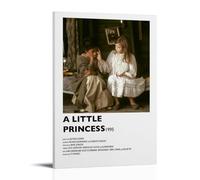GSARUWEHRH Poster artistico da parete con immagine di una piccola principessa, stampa artistica su tela, stile vintage, per soggiorno, camera da letto, 30 x 45 cm, con cornice