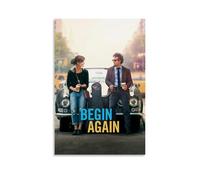 GSARUWEHRH Poster decorativo da parete in stile vintage, motivo "Begin Again", decorazione artistica da parete per soggiorno, camera da letto, 20 x 30 cm, senza cornice
