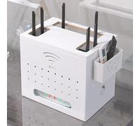 GSATREY Nascondi Router, Home Scatola Router WiFi da Parete, Design a Conca, può Essere Utilizzato per Coprire Scatole Elettriche, Riporre Oggetti Inutilizzati, ecc(White)