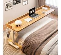 GSATREY Tavolino da Letto per PC, Tavolo Multifunzionale per Lavoro, Scrivania Sopra il Letto con Deflettore, Altezza Regolabile, per Casa, Ufficio(White1,150cm/59.1in)