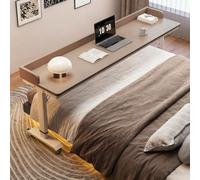 GSATREY Tavolino da Letto per PC, Tavolo Multifunzionale per Lavoro, Scrivania Sopra il Letto con Deflettore, Altezza Regolabile, per Casa, Ufficio(White3,130cm/51.2in)