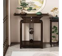 GSATREY Tavolo da Altare, Scrivania di Preghiera per Meditazione, con Un Ampio Piano di Lavoro, Cassetti a Scomparsa, Intagliato A Mano, per Preghiere, Divinazione(66 * 33 * 100cm/26 * 13 * 39.4in)