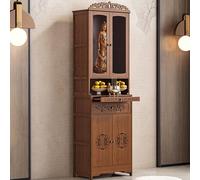 GSATREY Tavolo da Altare, Tavolo Puja con Cassetto, Supporto Per Statue Base, Intagliato A Mano, Supporto for Defunto/Buddista/Casa del Tè/Spazio Spirituale(38 * 52cm/15 * 20.5in)