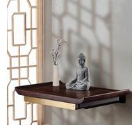 GSATREY Tavolo da Meditazione, Altare Di Preghiera A Parete Altare, Supporto Per Statue Base, Migliora la Pratica Spirituale e il Culto, per Preghiere, Divinazione(Brown,58 * 25cm/22.8 * 9.8in)