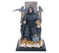 GSC 30,5 cm Sitting Black Santa Muerte Saint Death grim reaper statue