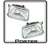 GSC RICAMBI SRL KIT COPPIA FARO FARI FANALE PROIETTORE PROIETTORI GRUPPO OTTICO ANTERIORI COMPATIBILI PER PIAGGIO PORTER 1300 16V FINO AL 2009 - PIAGGIO PORTER 1200 1400 DIESEL FINO AL 2008