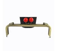 GSCLZ 1/2 Pezzi 20 cm Chiusura a Bacio Fai da Te, staffe Cucito Fatte a Mano, Accessori for Portafoglio(Bronze-Red,20cm-1Pc)