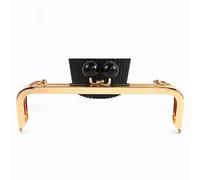 GSCLZ 1/2 Pezzi 20 cm Chiusura a Bacio Fai da Te, staffe Cucito Fatte a Mano, Accessori for Portafoglio(Gold-Black,20cm-1Pc)