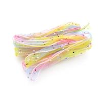 GSCLZ 1 Rotolo da 5 Iarde, 38 mm/50 mm, Nastro Metallico con Paillettes, sfumatura di Colore Arcobaleno per Fiocchi Fai-da-Te, Festoni, Ghirlande