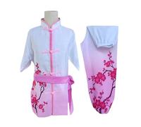 GSCLZ Abbigliamento Tradizionale Wushu Kungfu Tai Chi Costumi Outfit Arti Marziali Spettacolo teatrale Uniformi Ragazzi Ragazze(Pink,110cm)