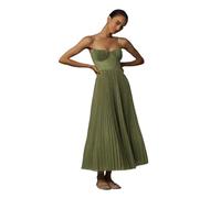GSCLZ Abito da Damigella d'Onore Donna, Lungo, Senza Maniche, con Scollo a V Profondo e Schiena Scoperta, snellisce la Silhouette per Vacanze E Spiaggia(M)