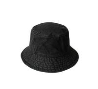 GSCLZ Cappello da pescatore retrò minimalista a tinta unita, spiaggia e esterno, accessorio essenziale for lo shopping i viaggi(Black)