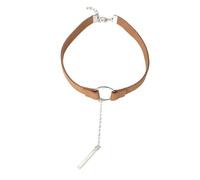 GSCLZ Collane girocollo in velluto marrone nero con cerchi for donne Gioielli for la mamma