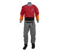 GSCLZ Muta stagna for Kayak da Uomo, in Tessuto Impermeabile a 3 Strati con Lattice su Collo e Polsi, for acque Bianche, Fiume per Pagaiare, Pescare, Andare in Barca(Red,M)