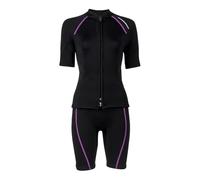 GSCLZ Mute da 1,5 mm for Uomo e Donna, con Cerniera Frontale, in Neoprene, a Maniche Corte(Women-Black,XXXL)
