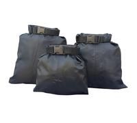 GSCLZ Set da 3 borse impermeabili multifunzionali leggere for la deriva, in nylon 30D, 1,5 l, 2, e Barca E Attività Acquatiche(Black)