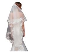 GSCLZ Velo da Sposa con Pettine Che Copre Il Viso Veli(Ivory)