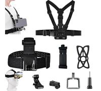 GSCRE Supporto Toracico e Testa per Telefono, Fascia Regolabile con Cinghia di Sicurezza, Compatibile con Hero 12/11/10/9, Osmo Pocket 3/2, Action 4/3, Insta360 X3/X2/Ace Pro, Vlog, Sport Outdoor